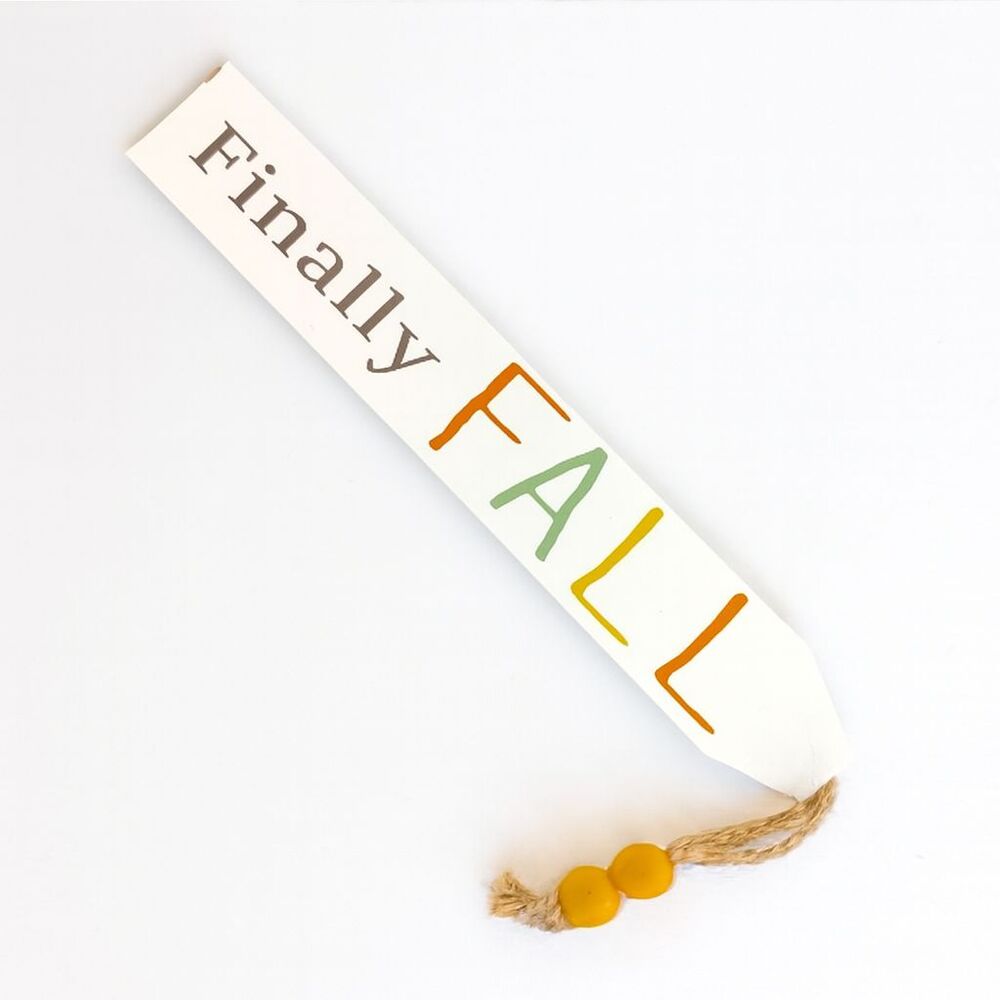 "Finally Fall" Hanging Bead Wall Home Decor Autumn Holiday Harvest Thanksgiving